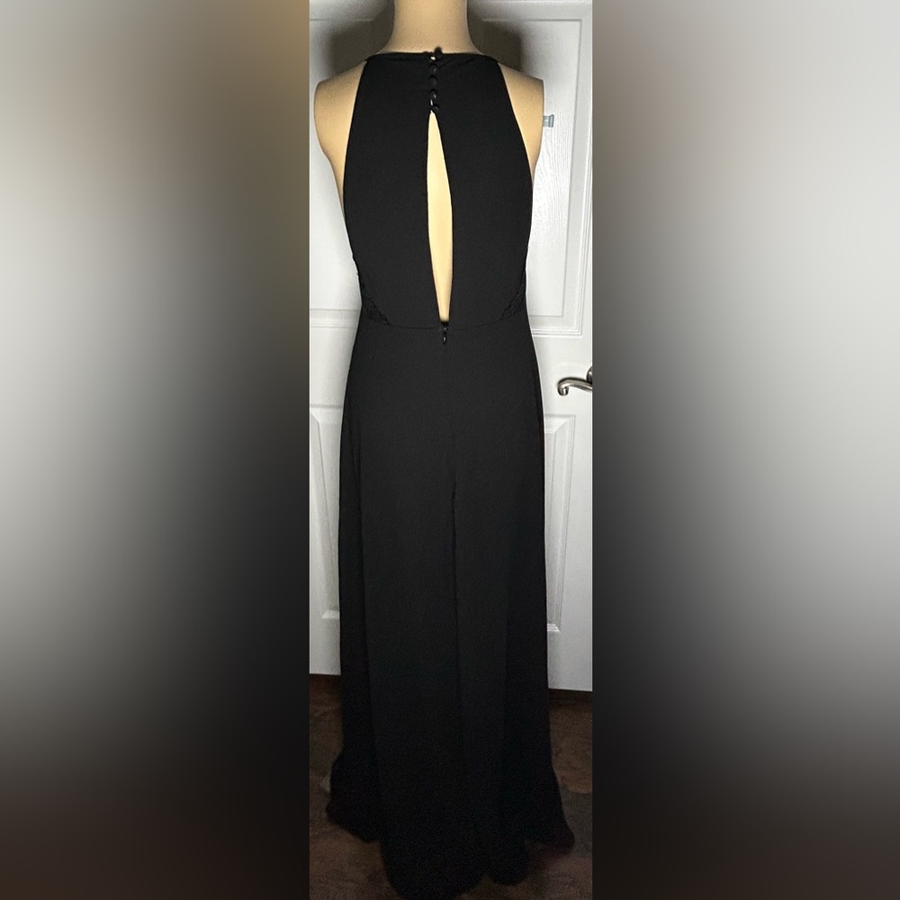 Romantic Mood Black Lace Sleeveless Maxi Dress Size Large NWOT - Picture 10 of 12